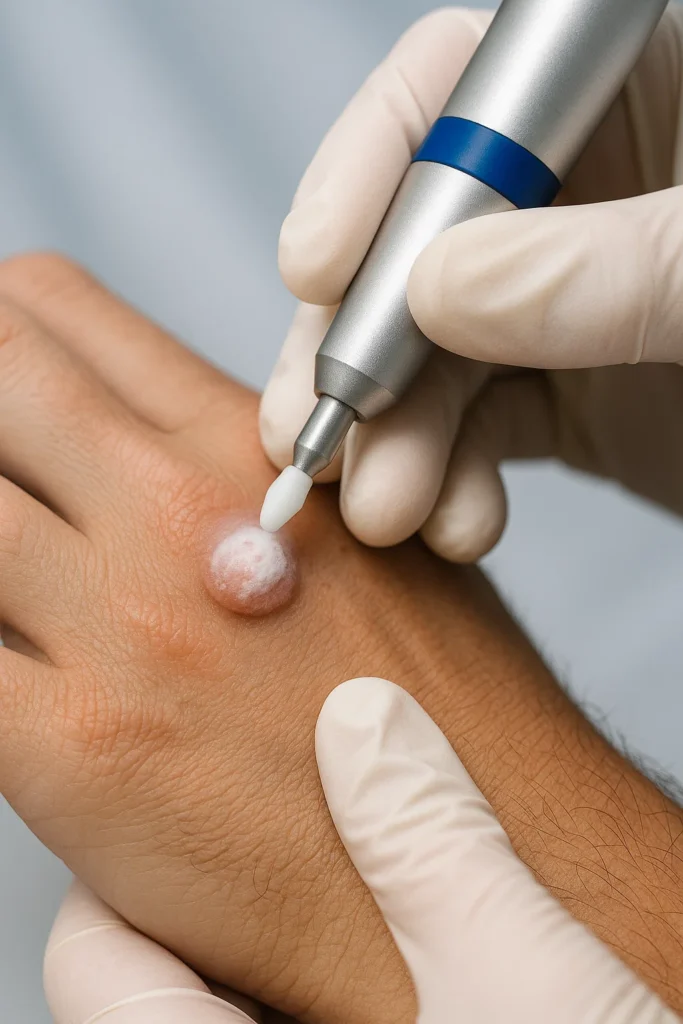 example of wart removal Dover using cryopen