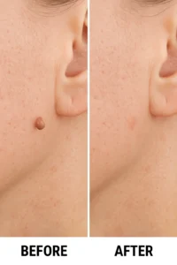 Skin tags removal Dover before and after